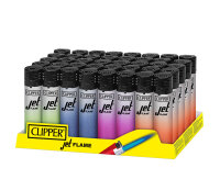 CLIPPER CLASSIC Large Jet Flame Silver Gradient