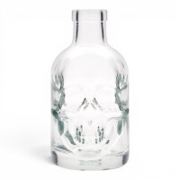 Glasflasche Skull, Mündung: Kork