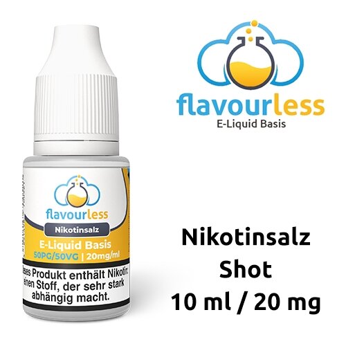 Flavourless - Nikotinsalz Base Shot - 10ml 20mg
