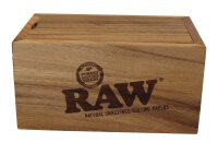 RAW - Holzbox aus Akazienholz mit Schiebedeckel groß