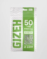 GIZEH - Active Filter Procell 6mm 50er + 10 Pack Grün
