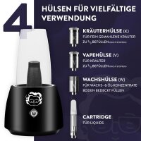 Grannys Rauchglas 2.0 Vaporizer für Kräuter, Wachs, Öl und Liquids