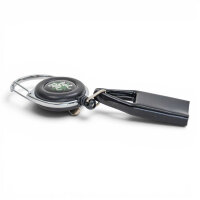 Feuerzeughalter mit automatischen Zugband - Black Leaf