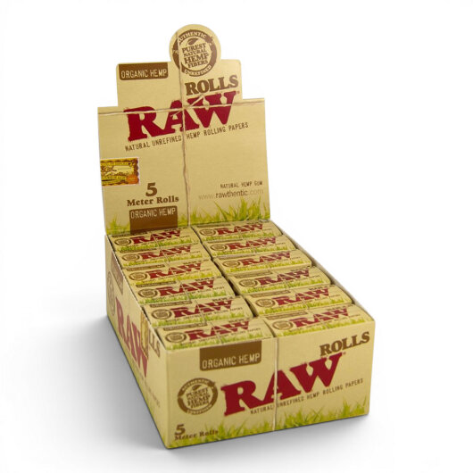RAW - ORGANIC HEMP - 5 Meter Rolls Slim