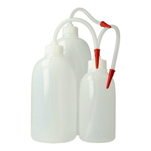 Mischflasche mit Abf&uuml;llschlauch PE 500 ml