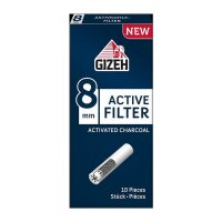 GIZEH - ACTIVE FILTER / 8MM - 10 Aktivkohlefilter