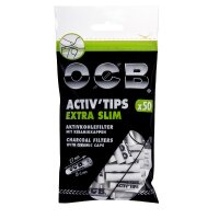 OCB - ACTIVTIPS EXTRA SLIM - 50 Aktivkohlefilter