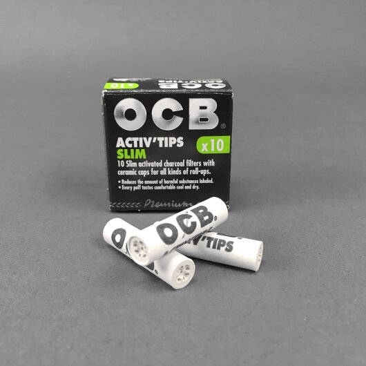 OCB - ACTIVTIPS SLIM - 10 Aktivkohlefilter