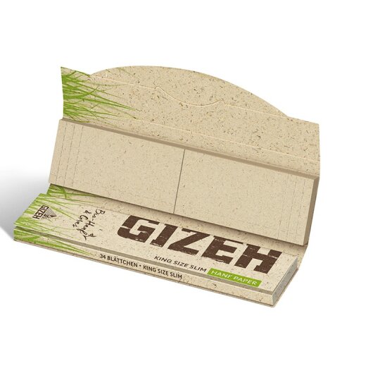 Gizeh - BIO-HANF &amp; GRAS - King Size Slim Papers + Tips