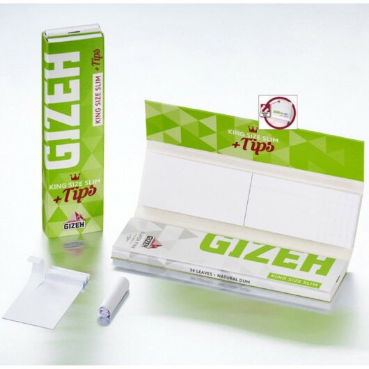 Gizeh - SUPER FINE - King Size Slim Papers + Tips