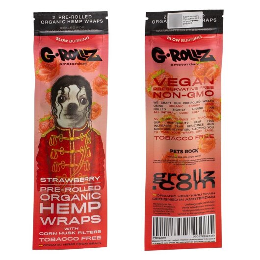 G-ROLLZ - STRAWBERRY - Organic Hemp Wraps