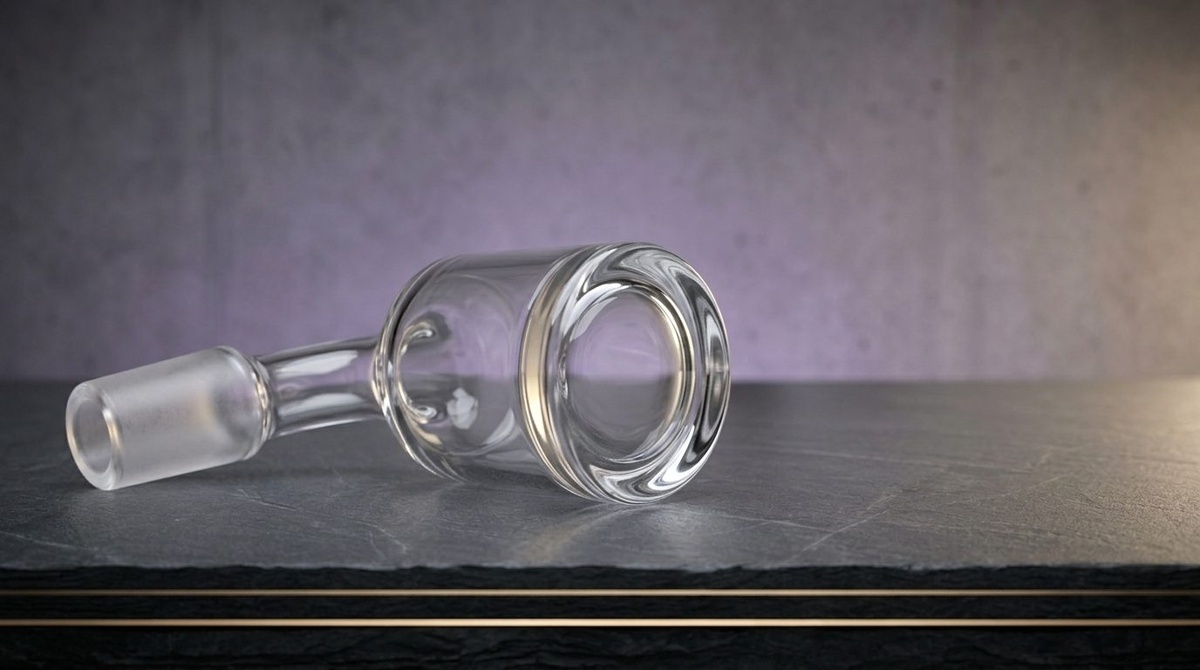 Quarzbanger mit dickem flachem Boden in Nahaufnahme