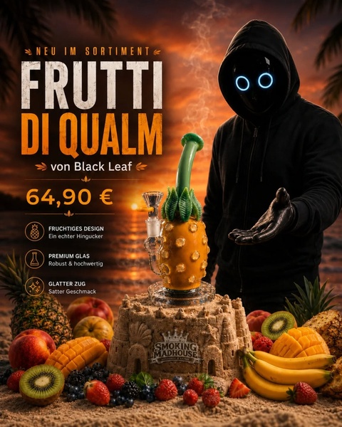 Fruchtalarm im Smoking Madhouse 🍍🌅

Die **Frutti Di Qualm von Black Leaf** ist definitiv k