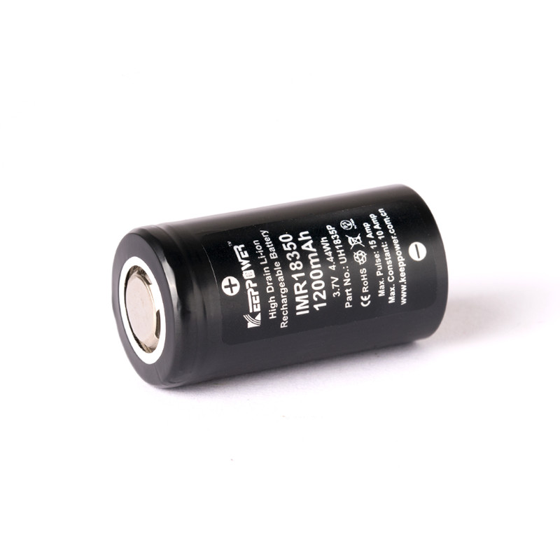 Keeppower Akku IMR 18350 1200 mAh 10 A Flat Top – Ansicht 5