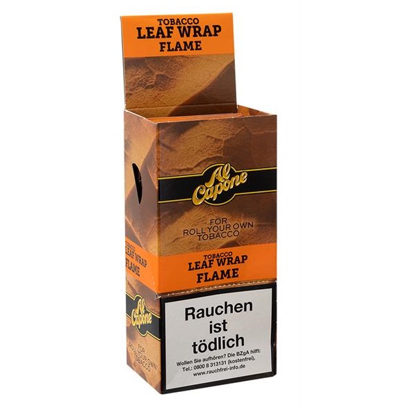 Al Capone Blunts Tobacco Leaf Wrap (Al Capone Tobacco Leaf Wrap Zigarrenumblatt Flame) – Ansicht 3