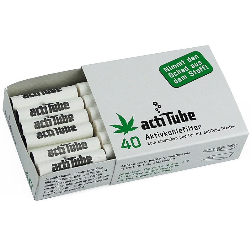actiTube Aktivkohlefilter Regular Ø 8 mm – 40 Stück – Ansicht 2