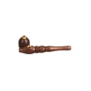 Bam Bam Bhole Holzpfeife Schraubkopf geschnitzt – 10 cm – Ansicht 2