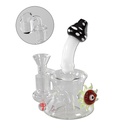 Black Leaf Bubbler Mushroom Glas 20 cm – NS 14,5 – Ansicht 2