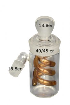Vorkühler Aufsatz - 18.8er - Spirale - Panzerschliff | 2x NS18 (18,8mm) | H:13cm - weitere Ansicht