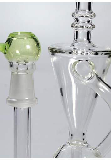 Blaze Glass Ölpfeife Recycler Kuppelperkolator – NS 14,5, Grün - weitere Ansicht
