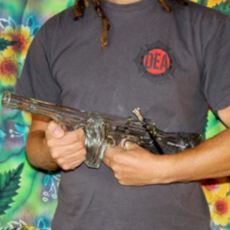 Black Leaf Glasbong Brain-Shooter Gewehr-Design 46 cm – NS 12,5 – Ansicht 3