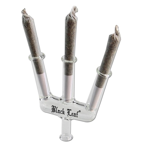 Black Leaf Jointhalter 3-armig Glas - weitere Ansicht