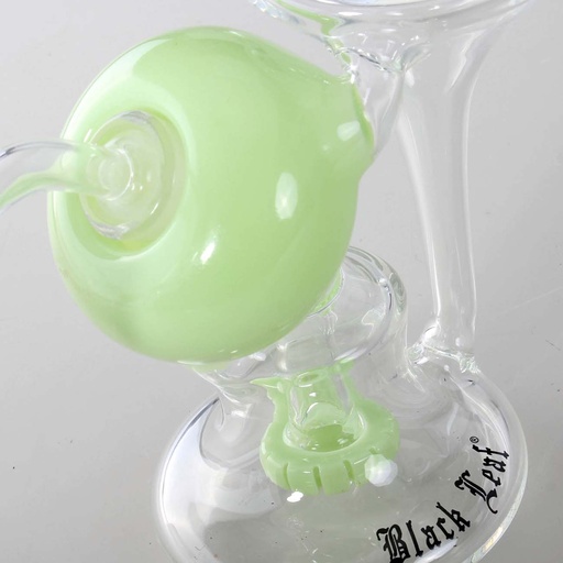 Black Leaf Dab Rig Recycler mit Perkolator – NS 14,5, Grün - weitere Ansicht
