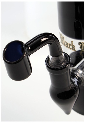 Black Leaf Glasbong Trommelperkolator – NS 14,5, Schwarz/Klar - weitere Ansicht