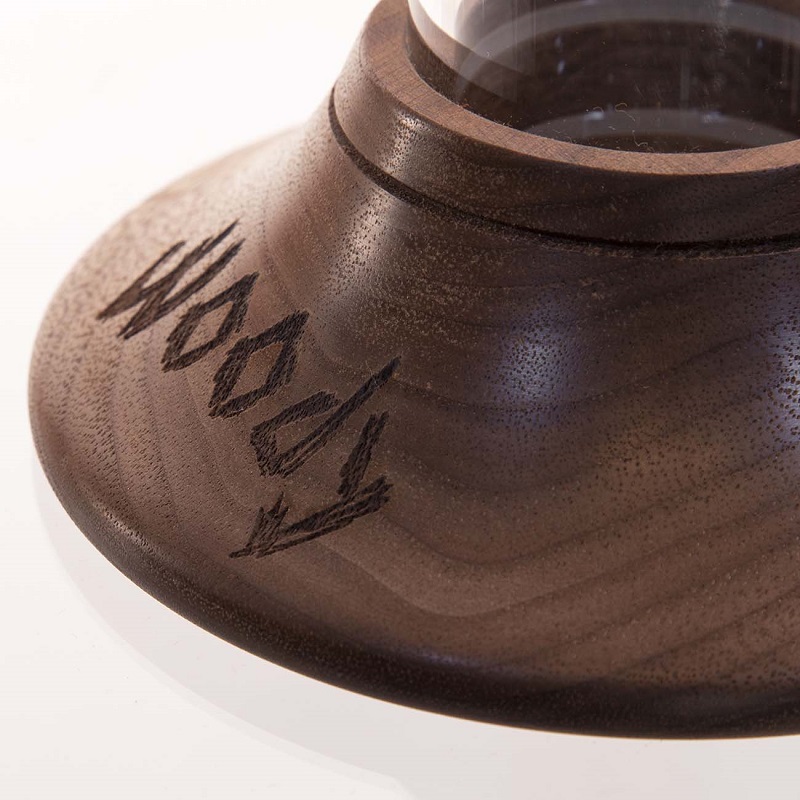 Black Leaf Zylinderbong Woody Mundstück Walnuss – Ansicht 3