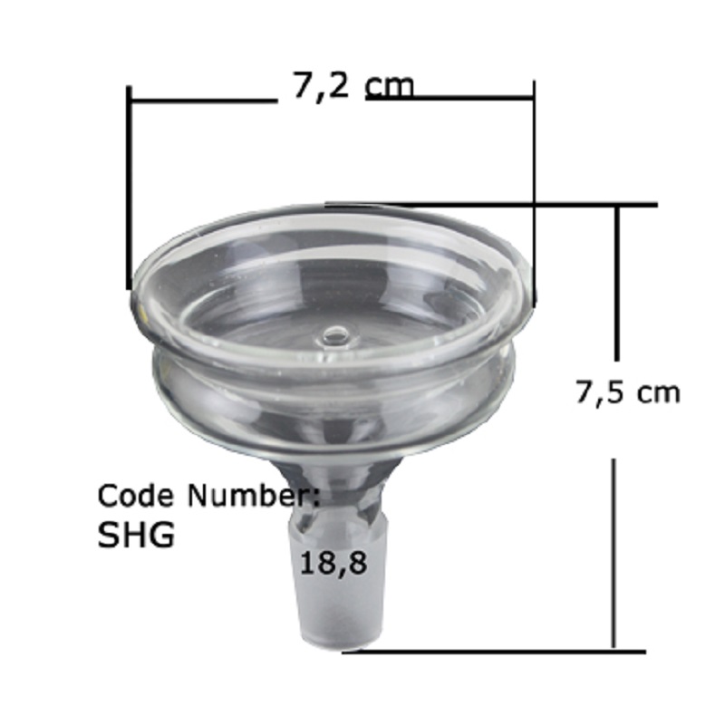 Bam Bam Bhole Kopf Glas groß 7,2 cm – NS 18,8 – Ansicht 2