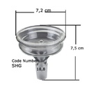 Bam Bam Bhole Kopf Glas groß 7,2 cm – NS 18,8 – Ansicht 2