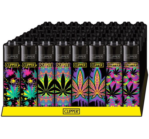 Clipper Feuerzeug Classic Large Neon Leaves #2 - weitere Ansicht