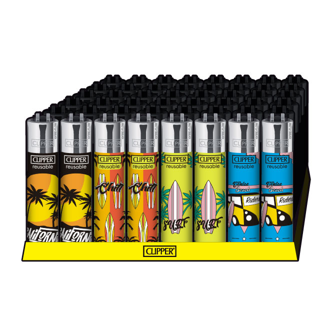 Clipper Feuerzeug Classic Micro Wave Riders (Motiv 1) – Ansicht 2