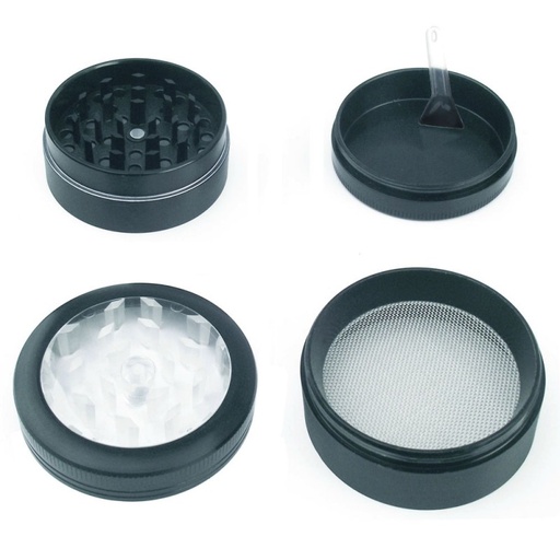Pollinator Grinder Clear View Zink 4-teilig – Grün - weitere Ansicht