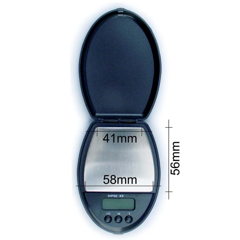 Dipse Taschenwaage XS-Serie Ei-Format – 100 g / 0,01 g (Schwarz) – Ansicht 3