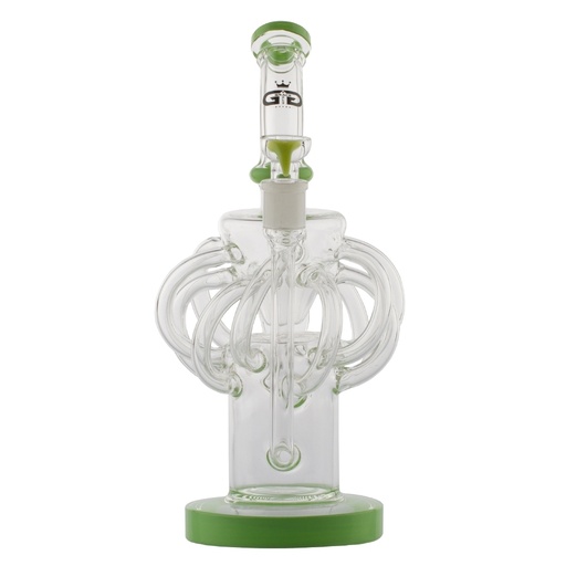 Grace Glass Glasbong Recycler 32 cm 5-mm-Glas – NS 18,8, Grün - weitere Ansicht