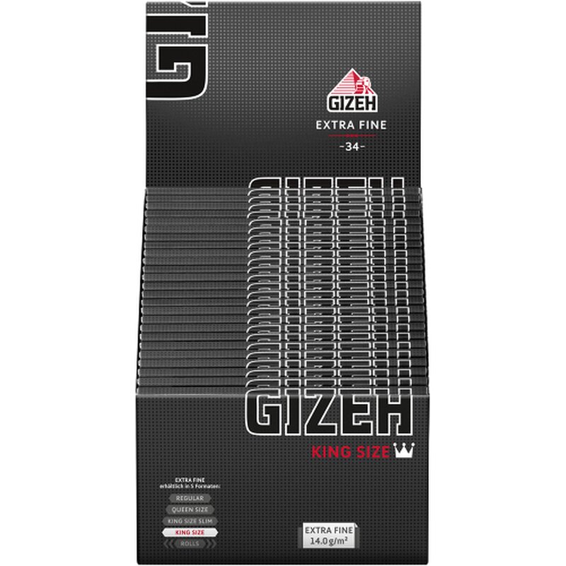 GIZEH Papers Black King Size XL – 34 Blatt – Ansicht 2