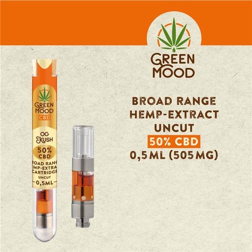 XEO Green Mood CBD-Kartusche OG Kush 50 % – 0,5 ml - weitere Ansicht