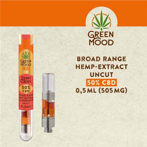 XEO Green Mood CBD-Kartusche Berry Diesel 50 % – 0,5 ml - weitere Ansicht