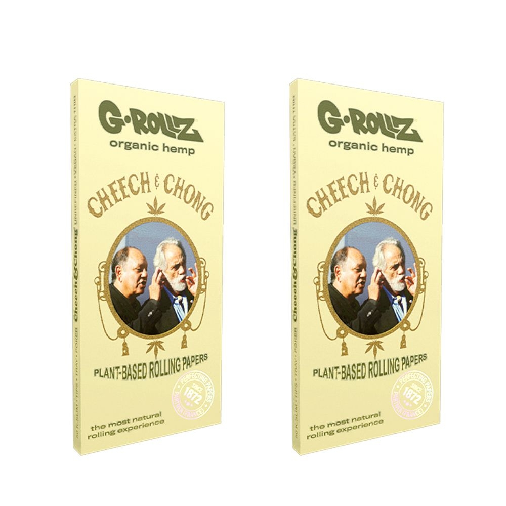 G-ROLLZ Papers Cheech & Chong Bio-Hanf King Size Slim mit Tips – 50 Blatt – Ansicht 2