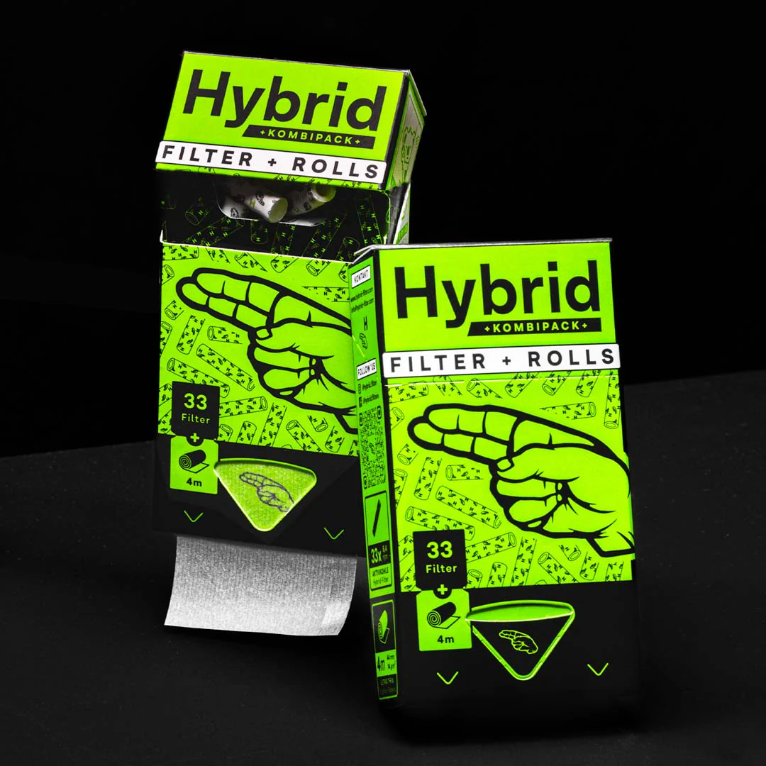 HYBRID Supreme Aktivkohlefilter Kombipack mit Endless Paper – 33 Stück – Ansicht 2