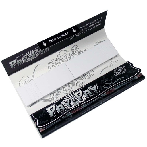 PAY-PAY Papers Genuine Black King Size Slim mit Tips – 50 Blatt - weitere Ansicht
