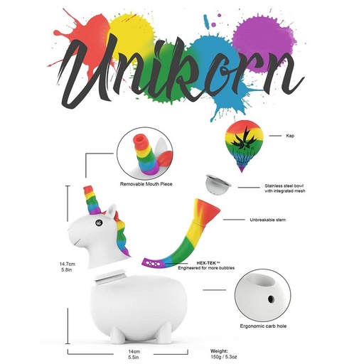 PieceMaker - Unikorn Silikonbong - weitere Ansicht