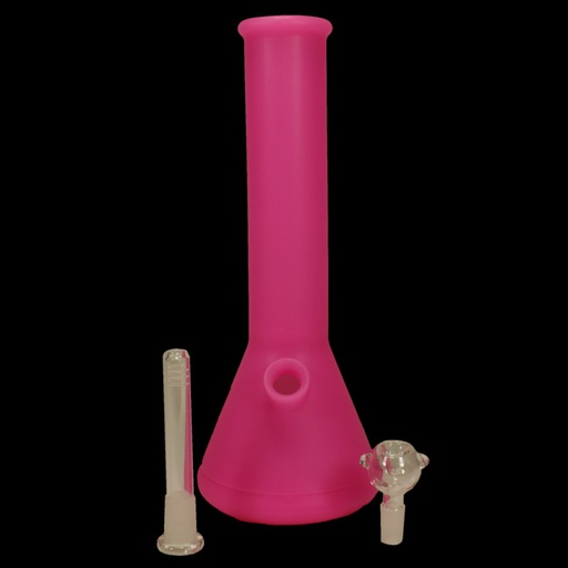 Black Leaf - Silikon Bong | Ice | Glaskopf | Pink - weitere Ansicht