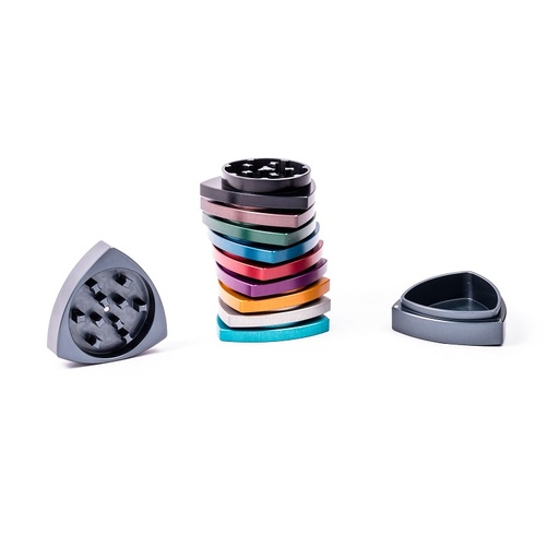 gleichdick Grinder Aluminium 3-teilig Ø 75 mm Stahlblau - weitere Ansicht