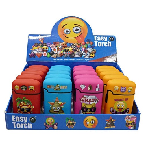 Volcan-Fire Jetflame Easy Torch 8 Rubber Emoji Mix 1 nachfüllbar - weitere Ansicht