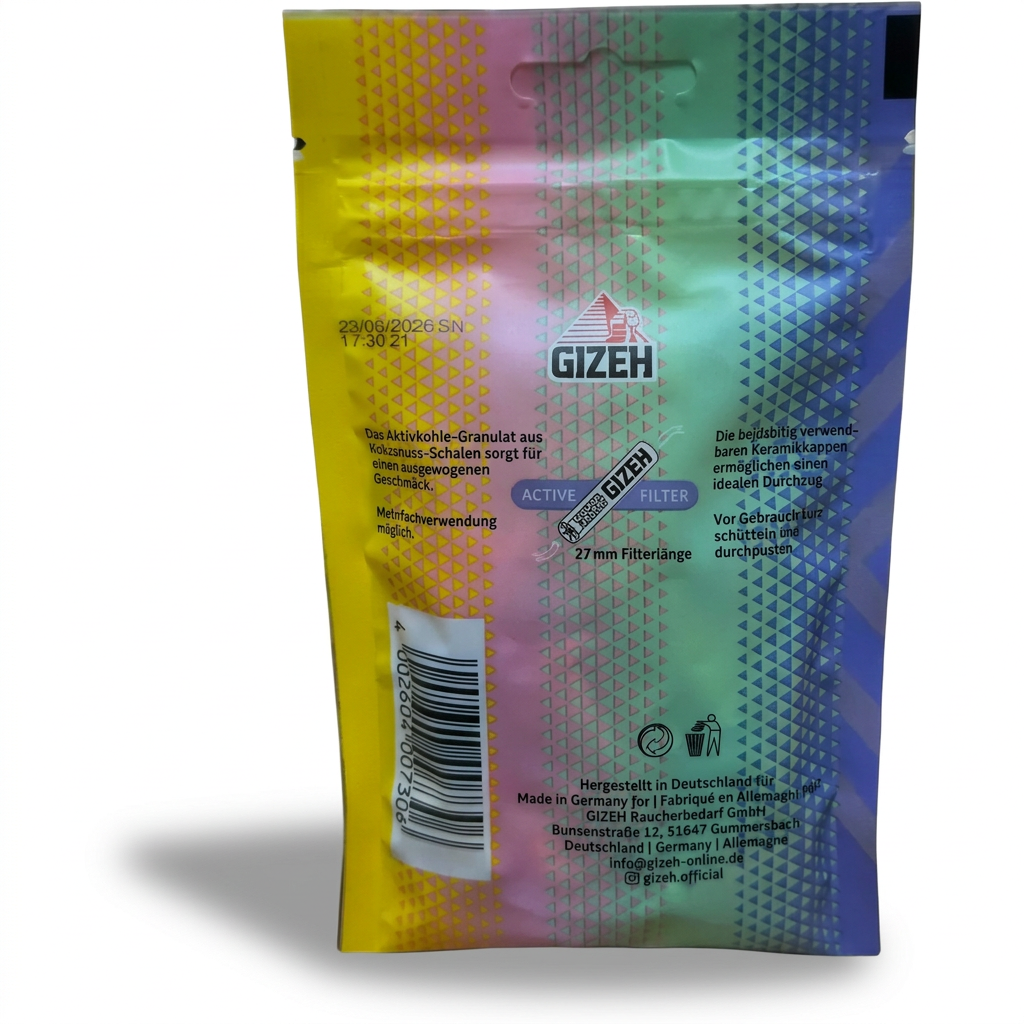 GIZEH Active Filter Shorty Mosaic 9 mm – Rückseite