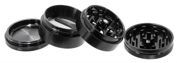 RAW Grinder Hammercraft M Aluminium 4-teilig Ø 55 mm – Schwarz – Ansicht 2