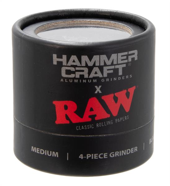 RAW Grinder Hammercraft M Aluminium 4-teilig Ø 55 mm – Schwarz – Ansicht 3