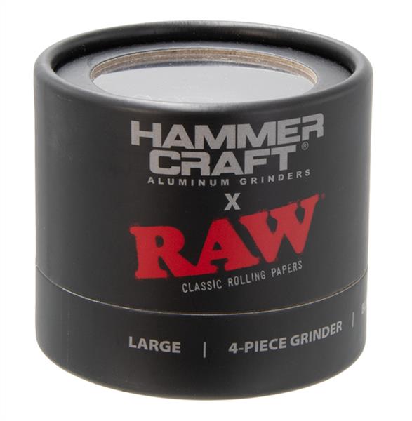 RAW Grinder Hammercraft L Aluminium 4-teilig Ø 62 mm – Schwarz – Ansicht 3